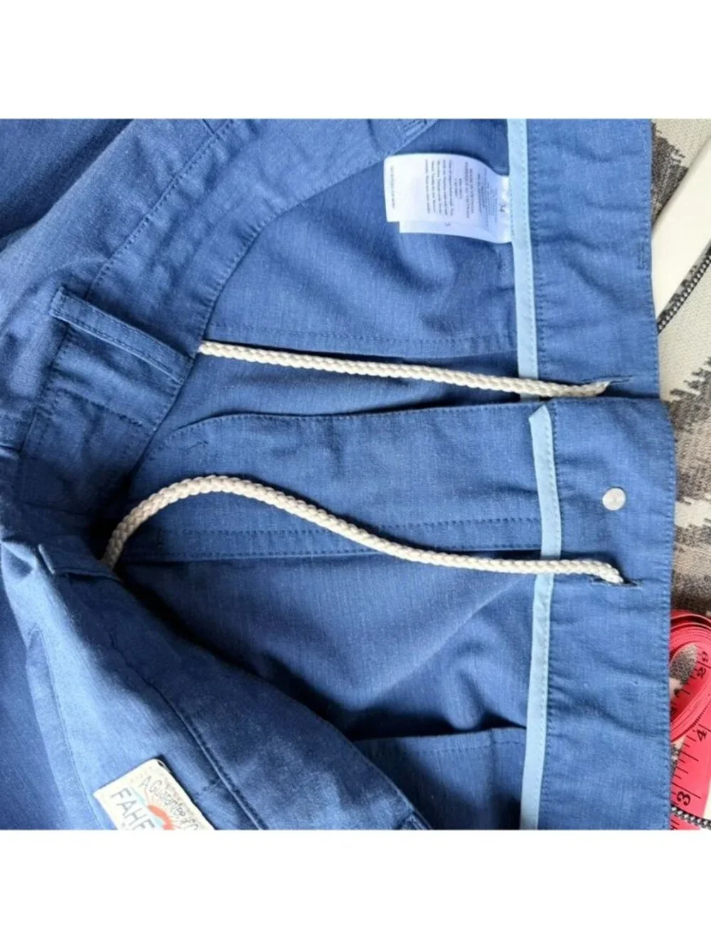 Faherty All Day Shorts Blue Performance Stretch Men's Size 34 H78